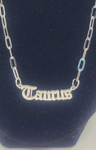 TAURUS \\\ astrology necklace